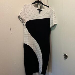 Ashley Stewart Black and White Mini Dress